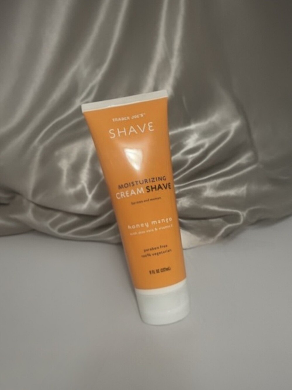 Trader Joe's Moisturizing Cream Shave Honey Mango Shaving Cream 8 Fl. Oz NWT